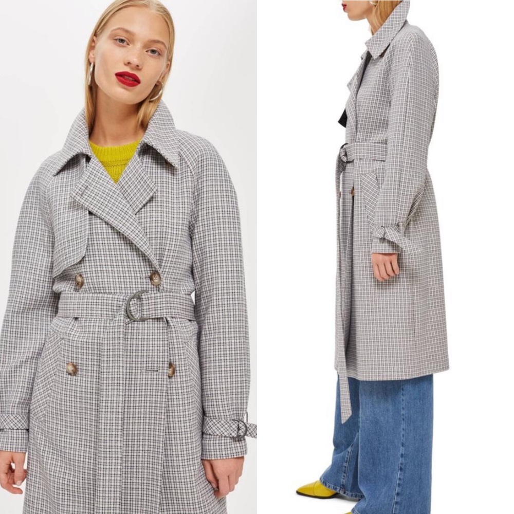 Topshop Angie Double Breasted Trench Hound… - Picture 1 of 6